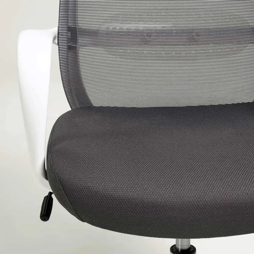 Wohnen Moderner Bürostuhl in Grau & Weiß - Vahama