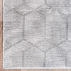 Wohnen Moderner Designteppich in Creme und Grau - Mesmaria