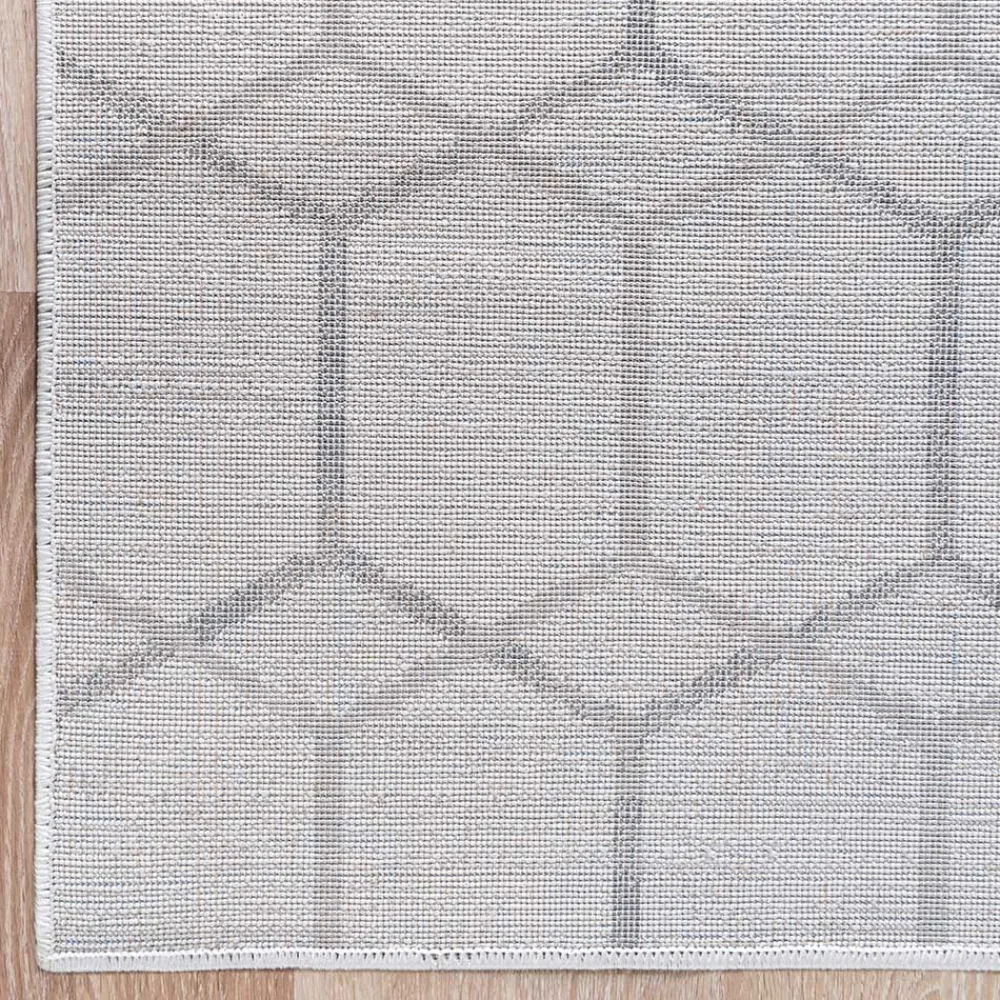 Wohnen Moderner Designteppich in Creme und Grau - Mesmaria