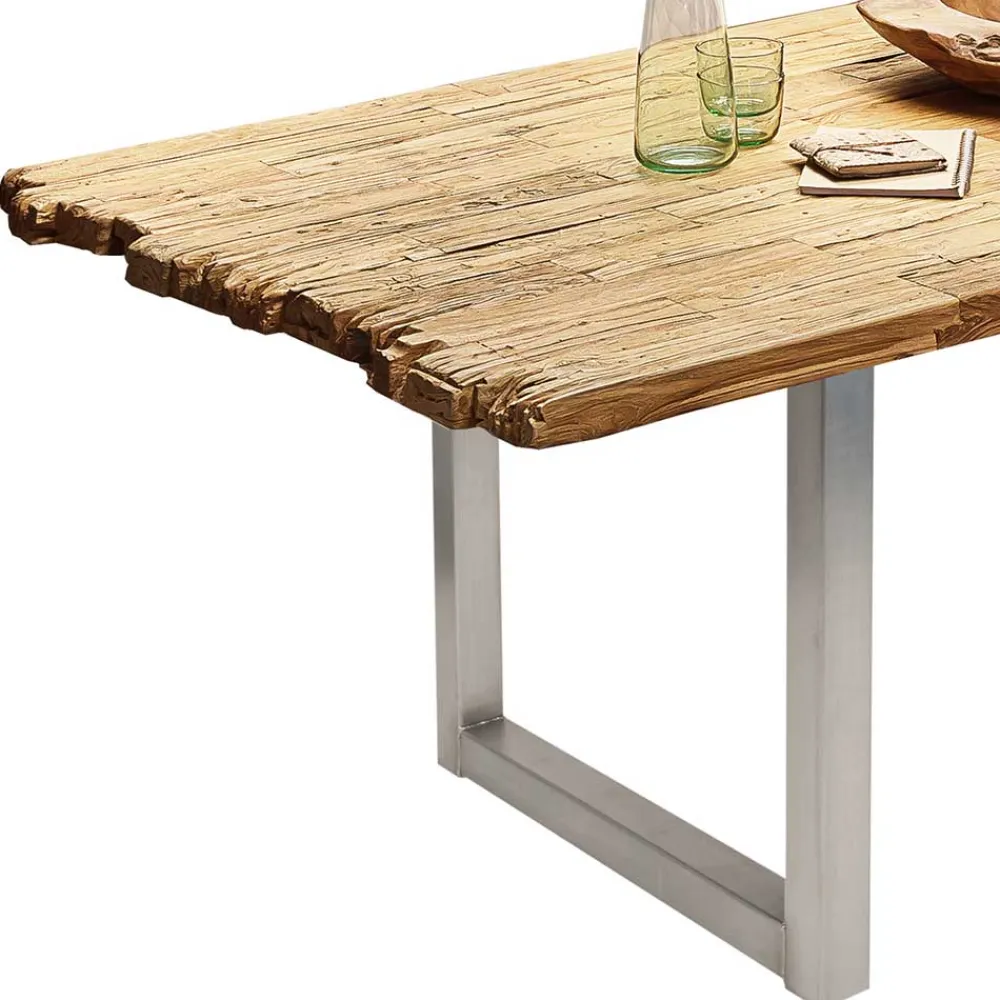 Wohnen Designermöbel*Moderner Esstisch aus recyceltem Teakholz - Adison