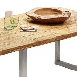 Wohnen Designermöbel*Moderner Esstisch aus recyceltem Teakholz - Adison