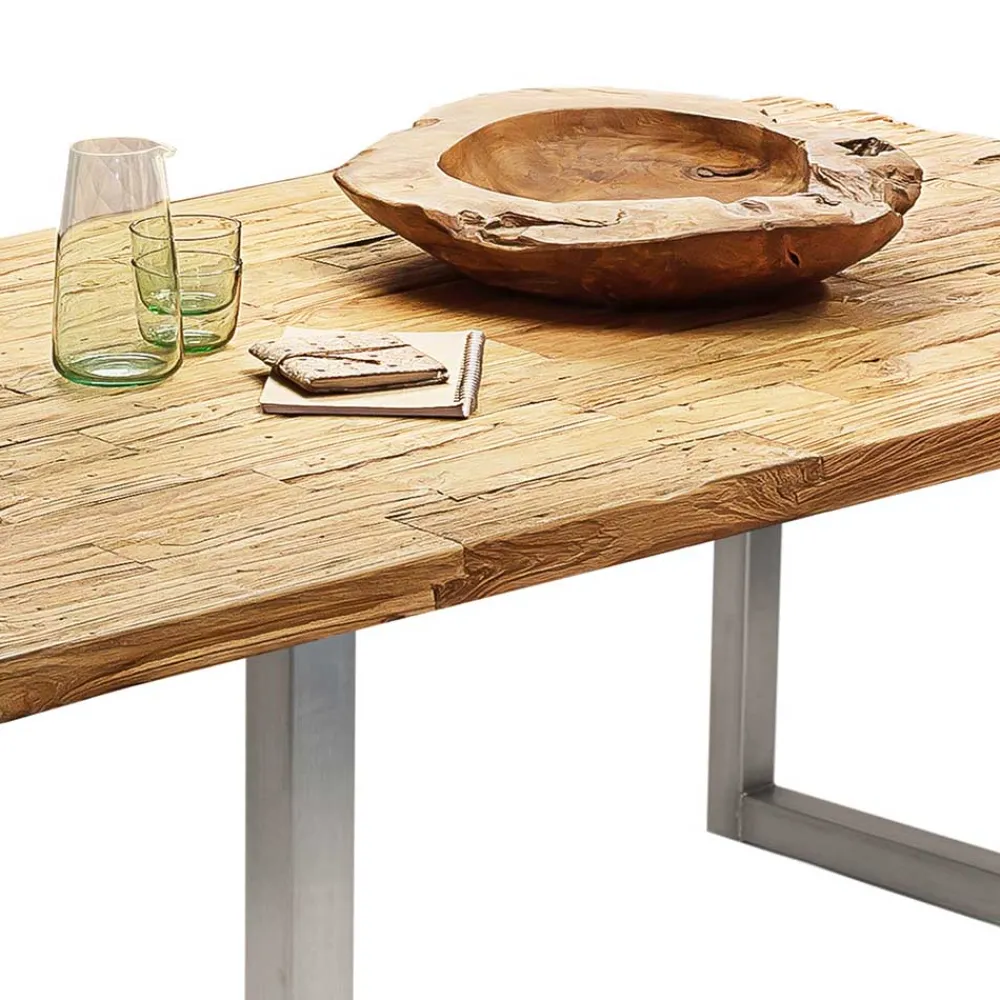 Wohnen Designermöbel*Moderner Esstisch aus recyceltem Teakholz - Adison