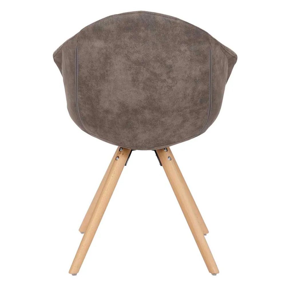 Wohnen Wohnzimmerstühle*Moderner Esstisch Sessel in Taupe - Gozos (2er Set)