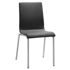 Wohnen Moderner Esszimmerstuhl in Dunkelgrau Microfaser - Termi