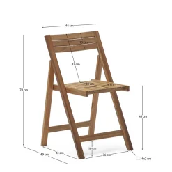 Wohnen Balkonmöbel|Korbmöbel*Moderner Gartenstuhl zum Zusammenklappen - Ninian (2er Set)