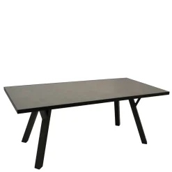 Wohnen Moderner Gartentisch aus Glas und Aluminium - Curedo