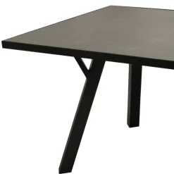 Wohnen Moderner Gartentisch aus Glas und Aluminium - Curedo