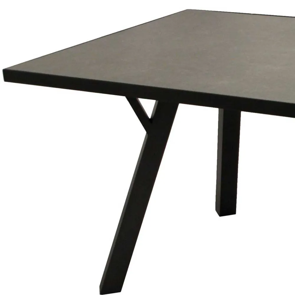 Wohnen Moderner Gartentisch aus Glas und Aluminium - Curedo