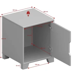 Wohnen Moderner Nachtschrank in Grau - Niento