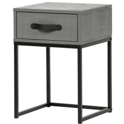 Wohnen Moderner Nachttisch in Grau & Schwarz - Firgetta