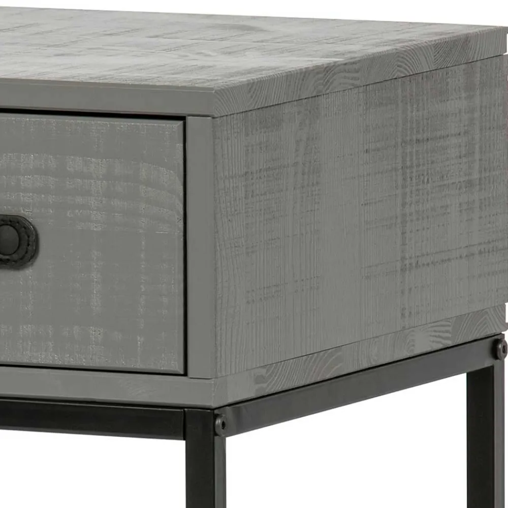 Wohnen Moderner Nachttisch in Grau & Schwarz - Firgetta