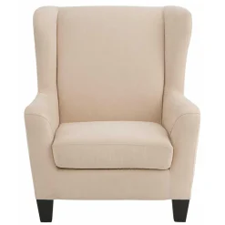 Wohnen Vintage Möbel*Moderner Ohrenbackensessel & Hocker - Jirup (zweiteilig)