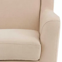 Wohnen Vintage Möbel*Moderner Ohrenbackensessel & Hocker - Jirup (zweiteilig)