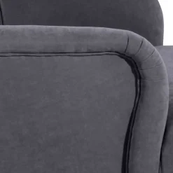 Wohnen Vintage Möbel*Moderner Ohrensessel in Anthrazit Velours - Barma