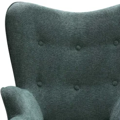 Wohnen Schwarze Möbel*Moderner Ohrensessel in Dunkelgrün - Diamora