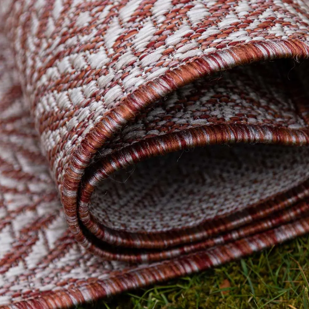 Wohnen Teppiche*Moderner Outdoor Teppich in Rost & Creme - Ranieros