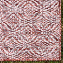 Wohnen Teppiche*Moderner Outdoor Teppich in Rost & Creme - Ranieros