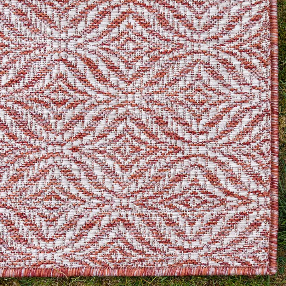 Wohnen Teppiche*Moderner Outdoor Teppich in Rost & Creme - Ranieros