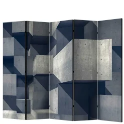 Wohnen Wohnzimmer-Regale|Paravents*Moderner Paravent mit Beton Quader Motiv - Cosmonata