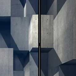 Wohnen Wohnzimmer-Regale|Paravents*Moderner Paravent mit Beton Quader Motiv - Cosmonata