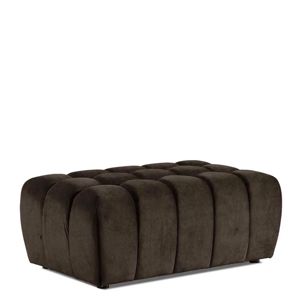 Wohnen Moderner Polsterhocker in Dunkelbraun - Dos