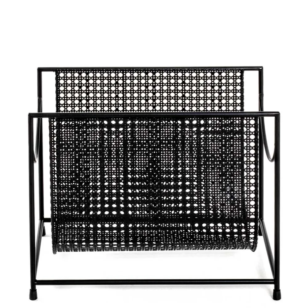 Wohnen Retro Möbel*Moderner Retro Zeitungsständer in Schwarz - Konrad