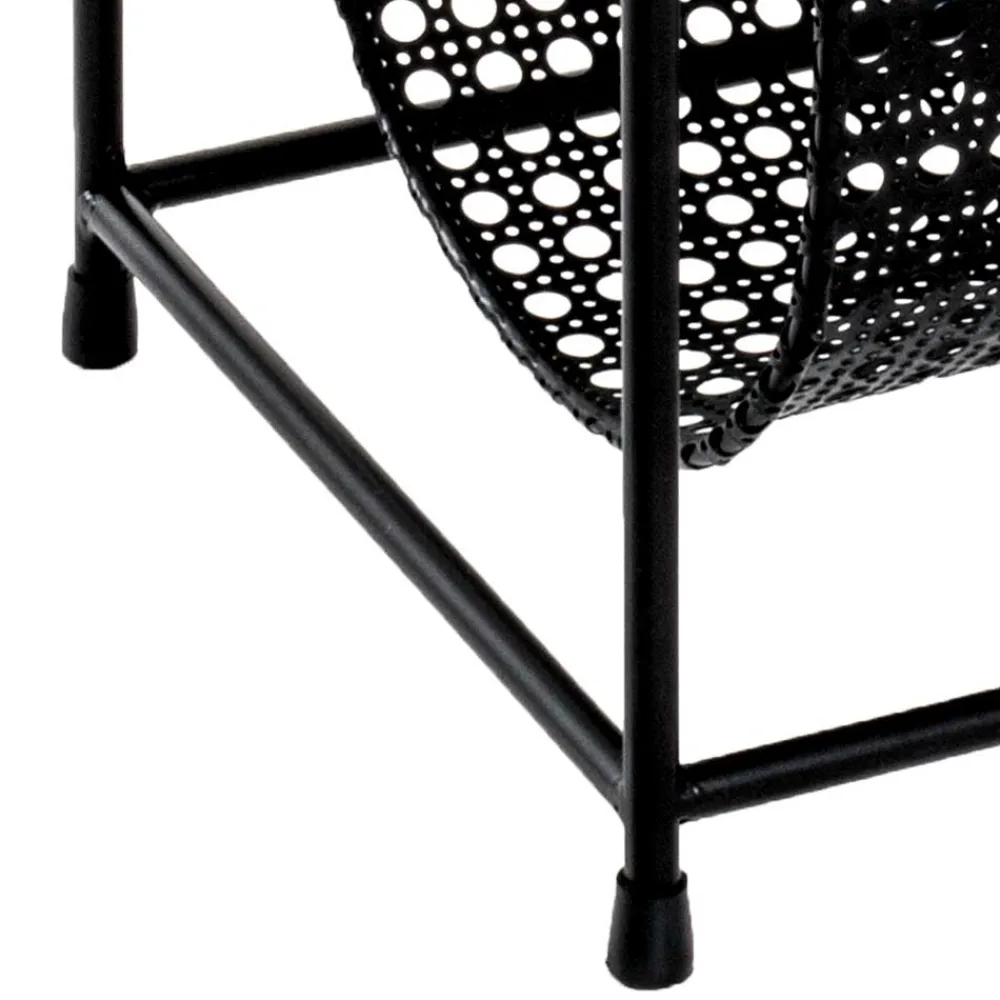 Wohnen Retro Möbel*Moderner Retro Zeitungsständer in Schwarz - Konrad