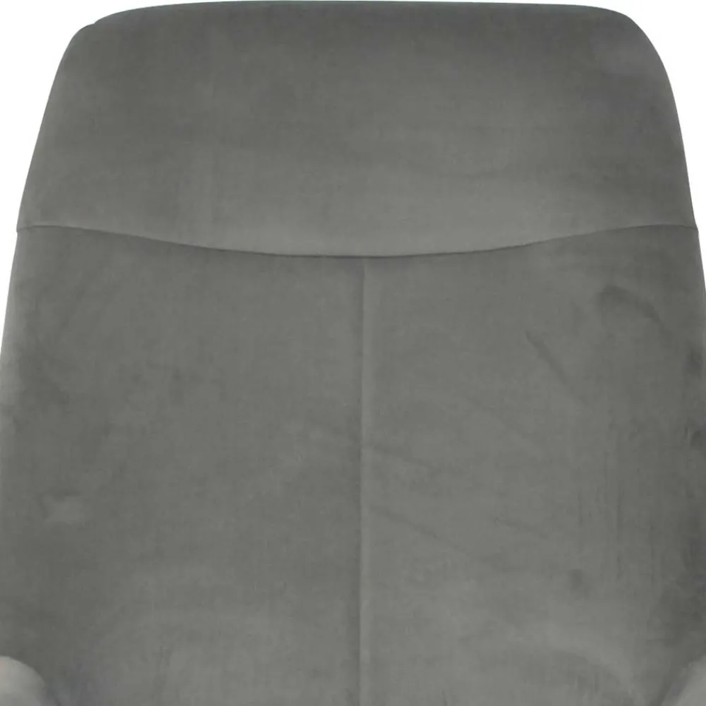 Wohnen Moderner Schaukelstuhl aus Samt in Grau - Cenka