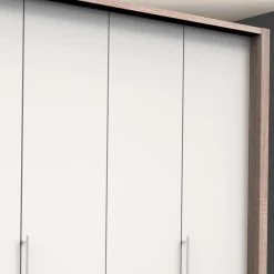 Wohnen Weiße Möbel|Schränke*Moderner Schlafzimmerschrank in Weiß & Eiche sägerau - Vaclyn