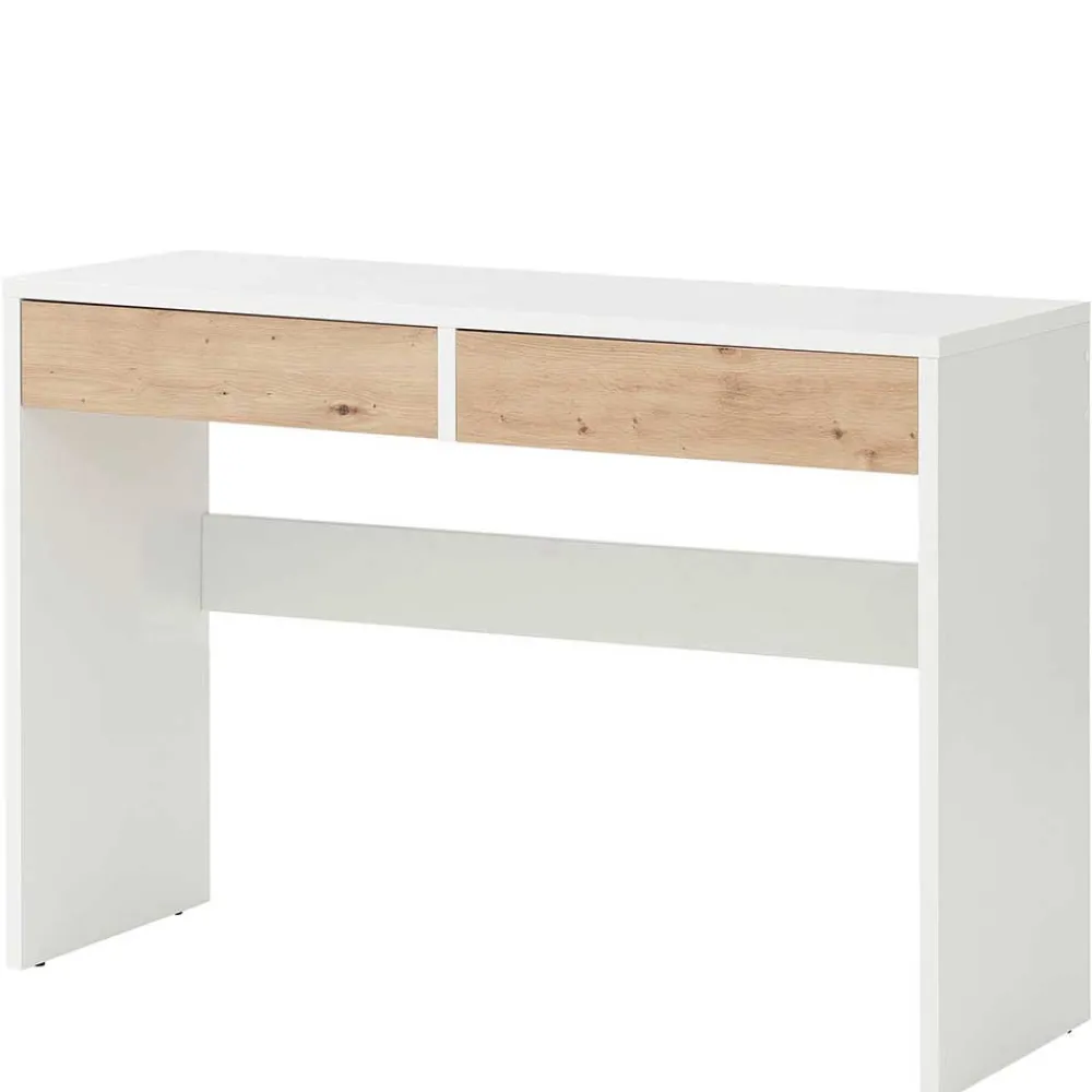 Wohnen Schminktische*Moderner Schminktisch in Weiß und Wildeiche - Turena