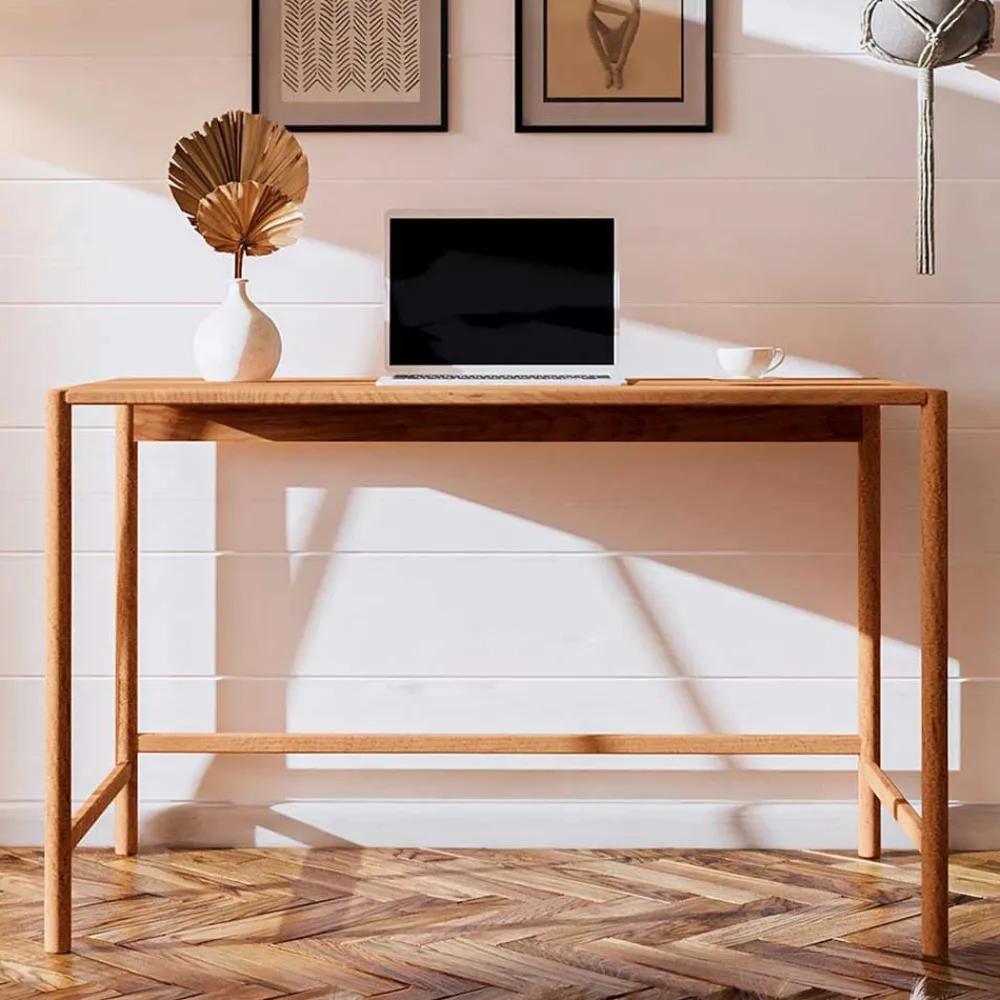 Wohnen Bürotische*Moderner Schreibtisch aus Wildbuche massiv - Indrya