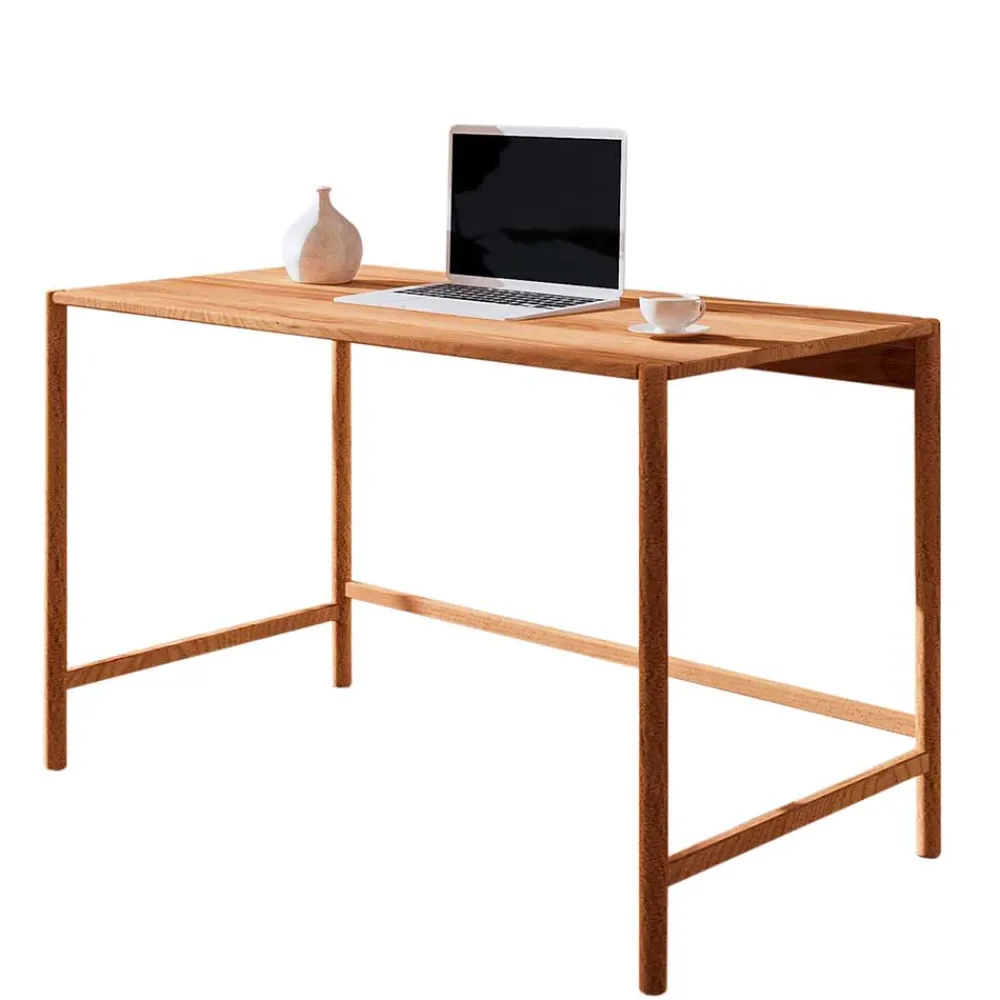 Wohnen Bürotische*Moderner Schreibtisch aus Wildbuche massiv - Indrya