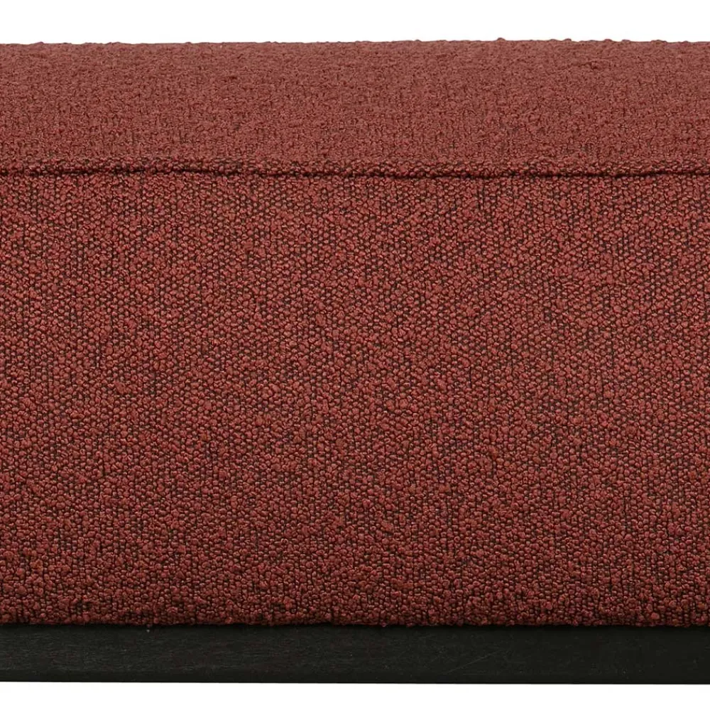 Wohnen Moderner Stoffhocker Boucle in Rotbraun - Anizia