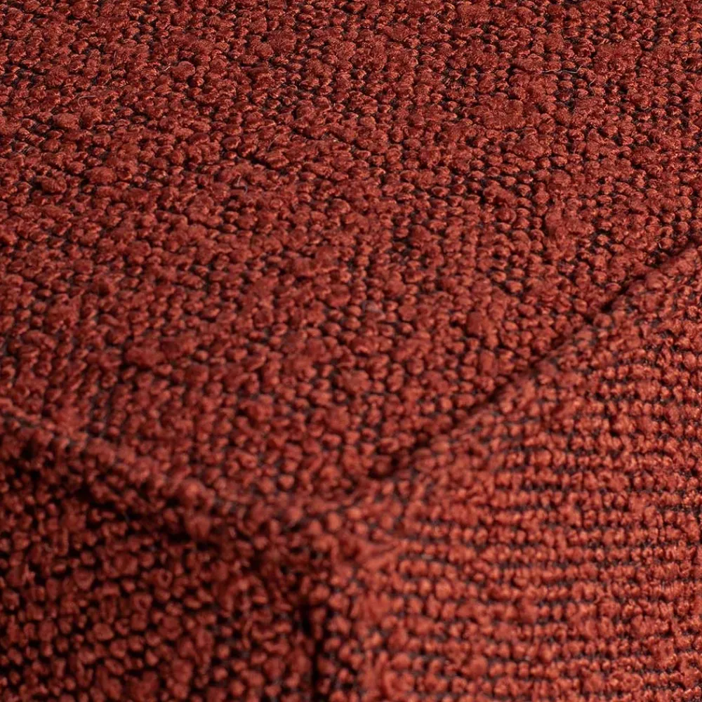 Wohnen Moderner Stoffhocker Boucle in Rotbraun - Anizia