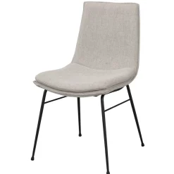 Wohnen Moderner Stoffstuhl in Grau - Sanctarin (2er Set)