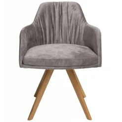 Wohnen Moderner Tischsessel aus Velours Grau - Faunatia