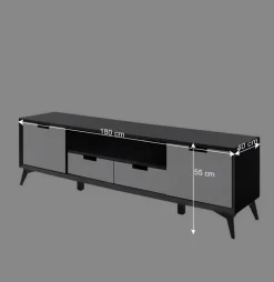 Wohnen Tv & Hifi-Möbel|Tv & Hifi-Möbel*Moderner TV Unterschrank in Weiß & Grau - Vadids