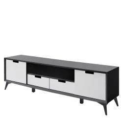 Wohnen Tv & Hifi-Möbel|Tv & Hifi-Möbel*Moderner TV Unterschrank in Weiß & Grau - Vadids