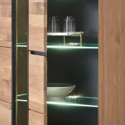 Wohnen Moderner Vitrinenschrank 70x196x40 cm - Sennya