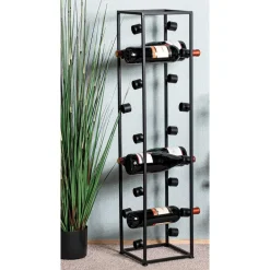 Wohnen Moderner Weinflaschen Halter in Schwarz - Esman