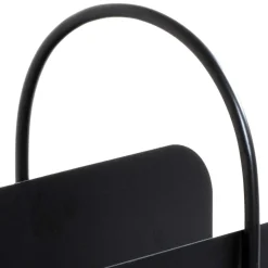 Wohnen Schwarze Möbel*Moderner Zeitungsständer aus Metall - Evillan