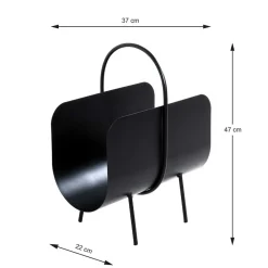Wohnen Schwarze Möbel*Moderner Zeitungsständer aus Metall - Evillan