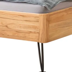 Wohnen Modernes Bett aus Wildbuche und Metall - Sunil