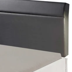 Wohnen Jugendbetten*Modernes Bett in Weiß mit Dunkelgrau - Oledra