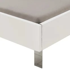 Wohnen Jugendbetten*Modernes Bett in Weiß mit Dunkelgrau - Oledra