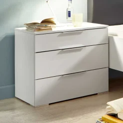 Wohnen Jugendbetten*Modernes Bett in Weiß mit Dunkelgrau - Oledra