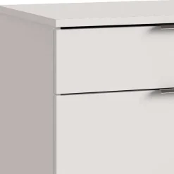 Wohnen Jugendbetten*Modernes Bett in Weiß mit Dunkelgrau - Oledra