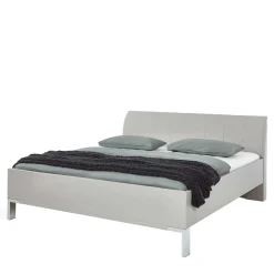 Wohnen Jugendbetten*Modernes Designbett in hellem Grau - Nucina