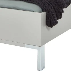 Wohnen Jugendbetten*Modernes Designbett in hellem Grau - Nucina