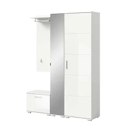 Wohnen Modernes Garderobenset in Weiß - Rugova I